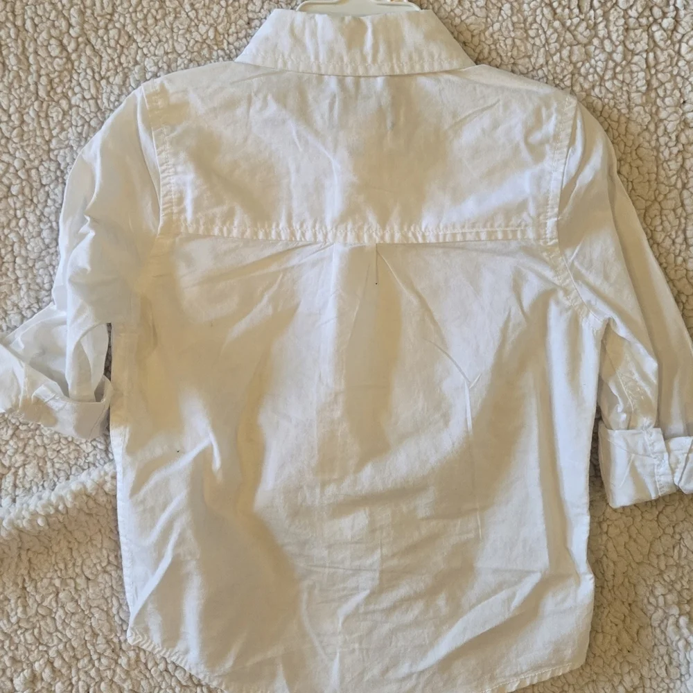 OshKosh B'gosh Boys White Button Down Shirt Size 3t Preppy